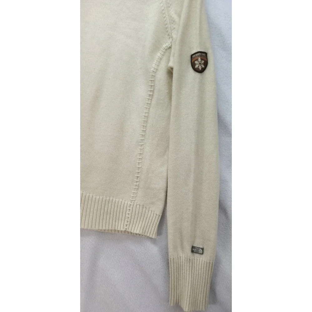 Vintage Tan‎ The North Face Mens Pullover Sweater Sleeve Patch L